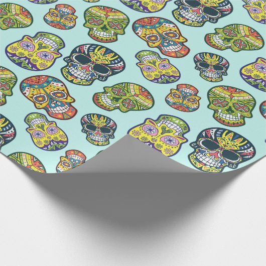 Schädel Geschenkpapier (Ecke)