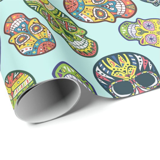 Schädel Geschenkpapier (Rolleneckpunkt)