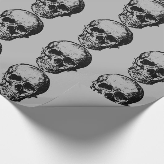 Schädel Geschenkpapier (Ecke)