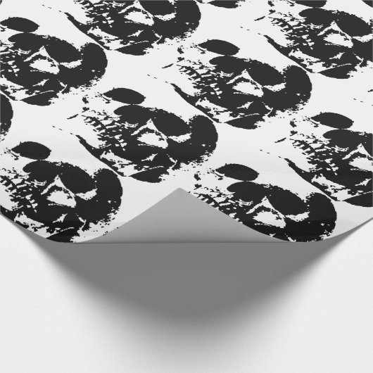 Schädel Geschenkpapier (Ecke)