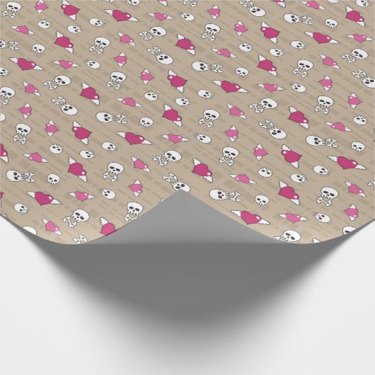 Schädel Geschenkpapier (Ecke)