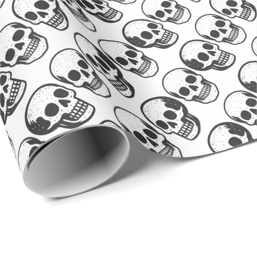Schädel Geschenkpapier (Rolleneckpunkt)