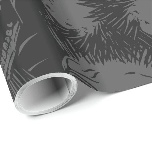 Schädel Geschenkpapier (Rolleneckpunkt)