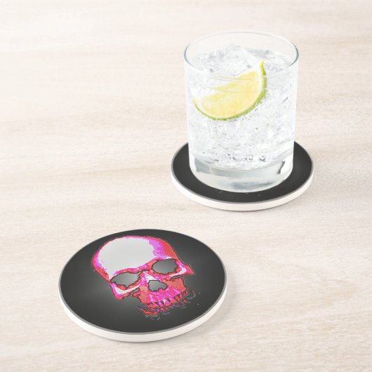 Schädel Getränkeuntersetzer (Seite)