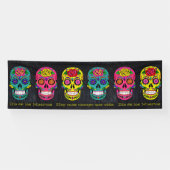 Schädel-Gewohnheits-Text Día de Los Muertos Sugar Banner (Horizontal)