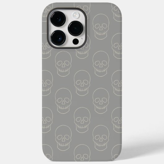 Schädel - Ghost Grau und Knochen Weiß Case-Mate iPhone Hülle (Rückseite)
