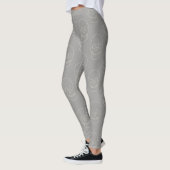 Schädel - Ghost Grau und Knochen Weiß Leggings (Links)