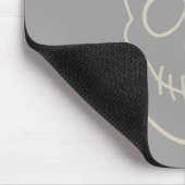 Schädel - Ghost Grau und Knochen Weiß Mousepad (Ecke)