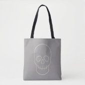 Schädel - Ghost Grau und Knochen Weiß Tasche (Vorderseite)