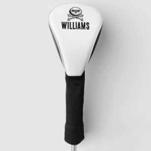 Schädel-Golfball und Totenkopf mit individuellem N Golf Headcover