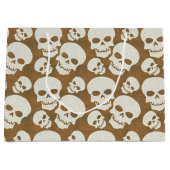 Schädel-grafischer Muster-Entwurf Große Geschenktüte (Vorderseite)