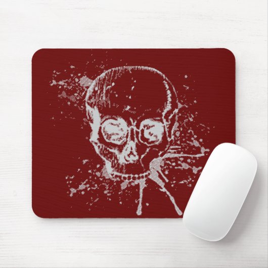 Schädel - grau mousepad (Mit Mouse)