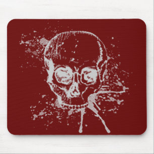 Schädel - grau mousepad