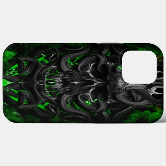 Schädel Grüner Bio-Funken Case-Mate iPhone Hülle (Rückseite (Horizontal))