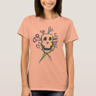 Schädel-Haarstylist-Shirt T-Shirt