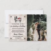 Schädel Halloween danken Ihnen Einladung (Vorderseite)