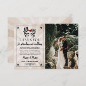 Schädel Halloween danken Ihnen Einladung (Vorne/Hinten)