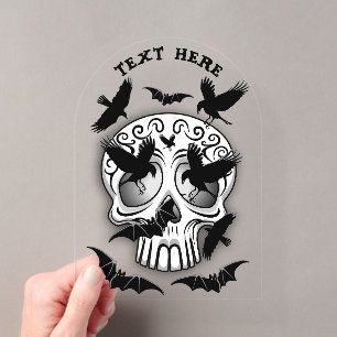 Schädel-Halloween-Dekoration Calaveras Acryleinladungen