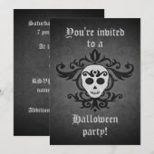 Schädel Halloween Einladung (Vorne/Hinten)