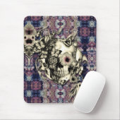 Schädel hergestellt von den Mohnblumen und von den Mousepad (Mit Mouse)