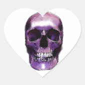 Schädel Herz-Aufkleber (Vorderseite)