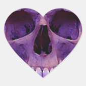 Schädel Herz-Aufkleber (Vorderseite)