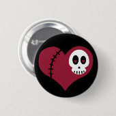Schädel-Herz Button (Vorne & Hinten)