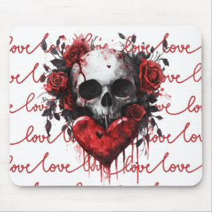 Schädel & Herz “Liebe” Mousepad