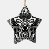 Schädel-Herzen Keramik Ornament (Rechts)