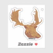 Schädel - Hirsch Aufkleber (Blatt)