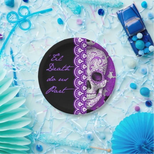 Schädel-Hochzeits-Pappteller 7" Pappteller (Party)