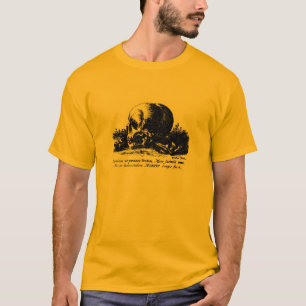 Schädel-Holzschnitt - T - Shirt (Halloween?)