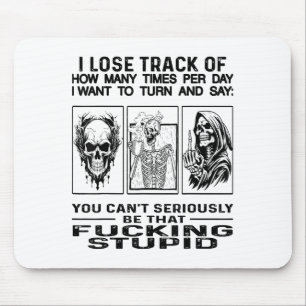 Schädel Ich verliert die Übersicht über die Anzahl Mousepad
