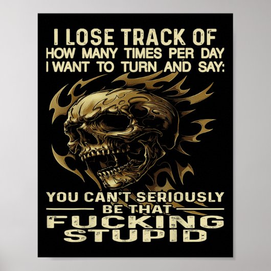 Schädel Ich verliert die Übersicht über die Anzahl Poster (Vorne)