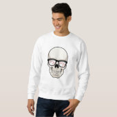 Schädel im Poker mit Sonnenbrille Sweatshirt (Vorne ganz)