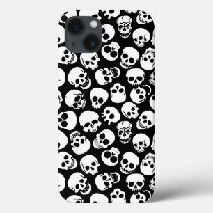 Schädel im schwarzen Hintergrund-Muster Case-Mate iPhone Hülle