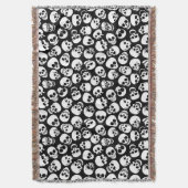 Schädel im schwarzen Hintergrund-Muster Decke (Vorderseite Vertikal)