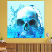 Schädel im Wasser Leinwanddruck (Insitu (Wohnzimmer))