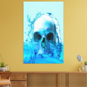 Schädel im Wasser Leinwanddruck (Insitu (Wohnzimmer))