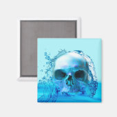 Schädel im Wasser Magnet (Vorderseite/Rückseite)