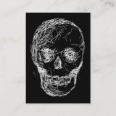 Schädel, im Weiß Visitenkarte (Rückseite)