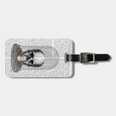 Schädel in Bell Jar 2 Gepäckanhänger (Vorderseite horizontal)