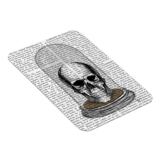 Schädel in Bell Jar 2 Magnet (Rechte Seite)