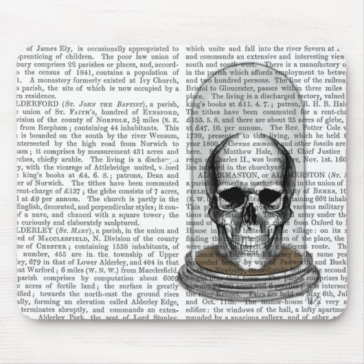 Schädel in Bell Jar 2 Mousepad (Vorne)