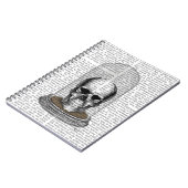 Schädel in Bell Jar 2 Notizblock (Linke Seite)