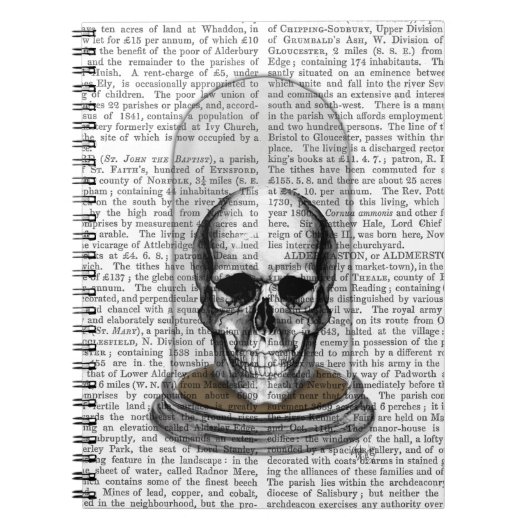 Schädel in Bell Jar 2 Notizblock (Vorderseite)