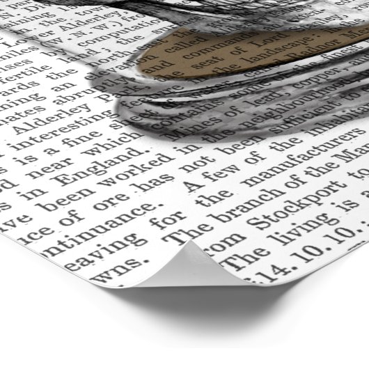 Schädel in Bell Jar Poster (Ecke)