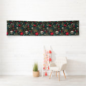 Schädel in Blume Banner (Insitu)