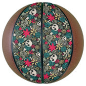 Schädel in Blume Basketball (Vertikal)