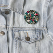 Schädel in Blume Button (Beispiel)